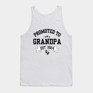 Pregnancy Announcement Gifts for Grandparents, Promoted to Grandma & Grandpa Tank Top